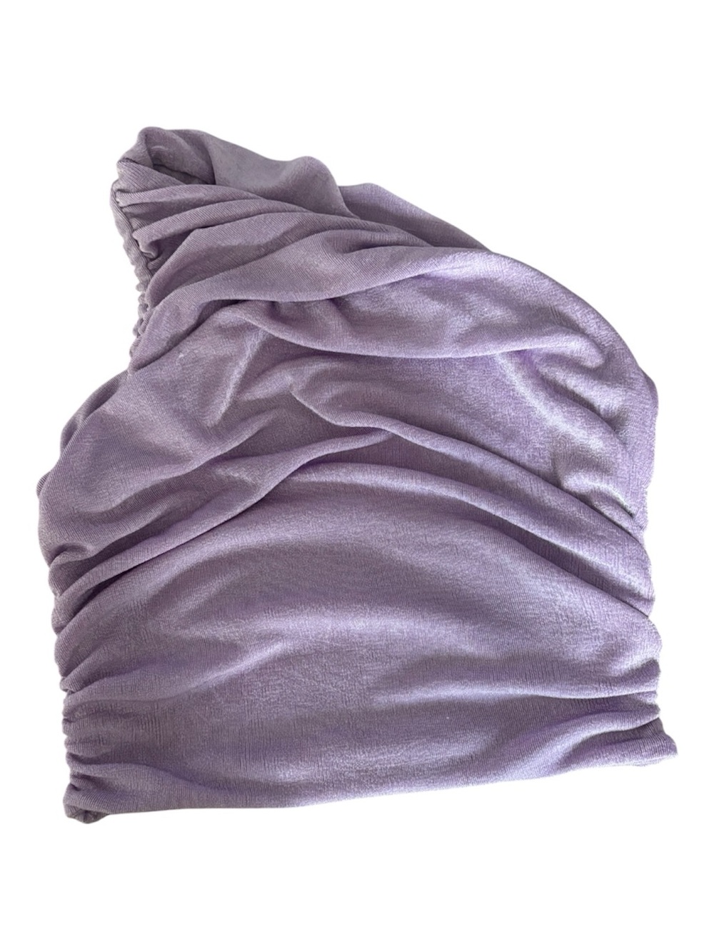 Lilac One-Shoulder Ruched Women's Top